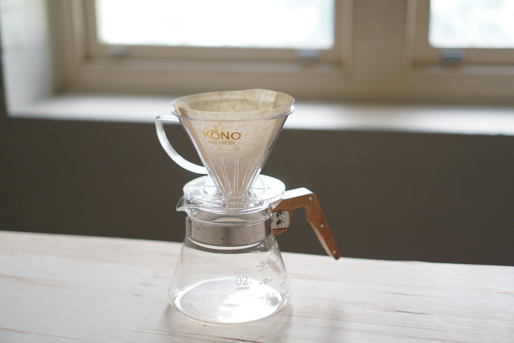 KONO Meimon Dripper Set (WOOD HANDLE)