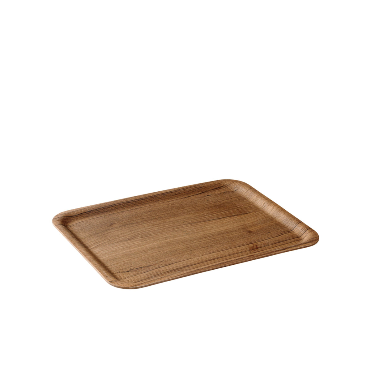 Nonslip Rectangular Tray Teak
