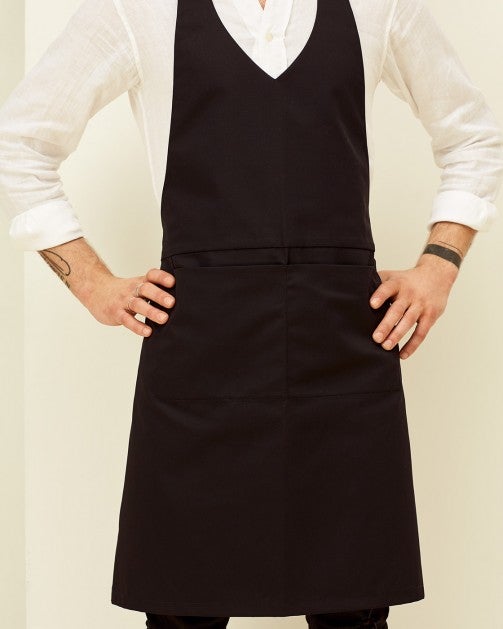 Lucio Verso Black V-Neck Classic Apron