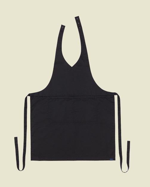 Lucio Verso Black V-Neck Classic Apron