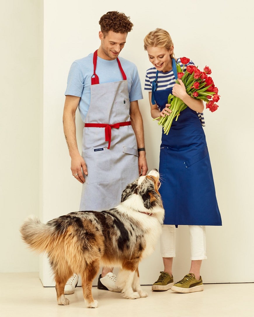 Lucio Verso Blue Classic Apron