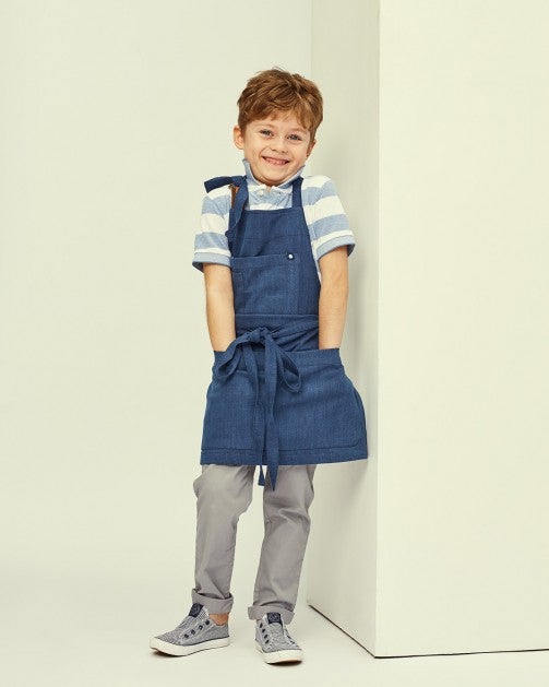 Lucio Verso Blue Denim Kids Apron