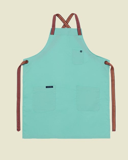 Lucio Verso Mint Cross-Back Apron