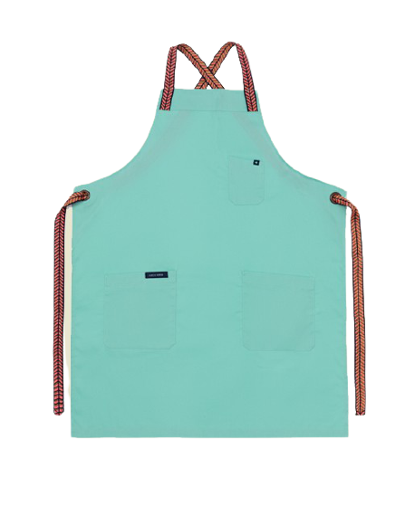Lucio Verso Mint Cross-Back Apron