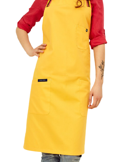 Lucio Verso Yellow Cross-Back Apron